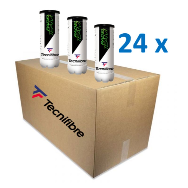 PADEL TEAM, 3 ballen per tube (doos van 24 tubes)